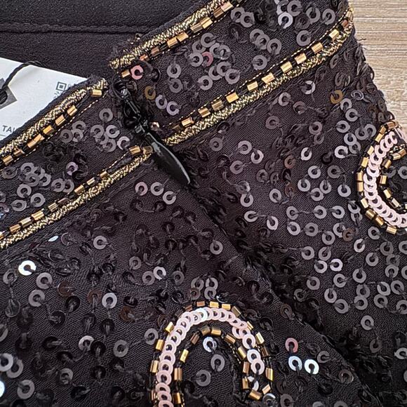 Zara Embroidered Embellished Mini Skirt M - Picture 3 of 9